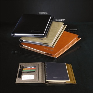 2017 Multicolore En <span class=keywords><strong>Cuir</strong></span> <span class=keywords><strong>Rechargeable</strong></span> Journal feuilles mobiles pu portable - Product Image 1