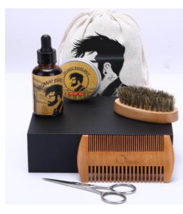 Kit per la Cura della <span class=keywords><strong>Barba</strong></span> da Uomo con Logo Personalizzato, Set di Olio e Balsamo Idratante per <span class=keywords><strong>Barba</strong></span> Biologico - Product Image 4