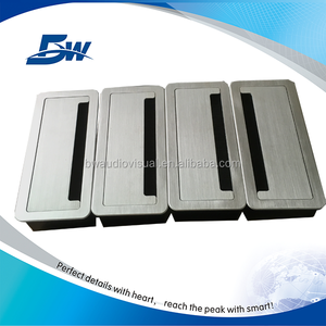 Nhôm Giấu Kín Flip Up Ổ Cắm Đa Năng/Ổ Cắm Máy Tính Để Bàn Với Bàn Chải Cover - Product Image 5