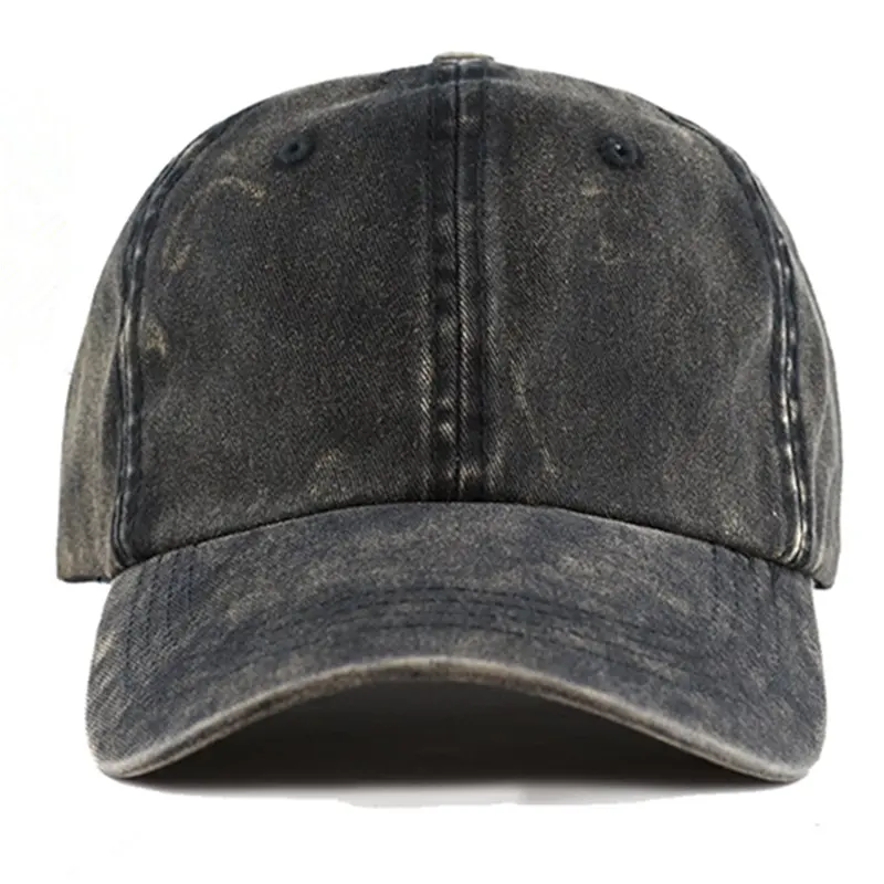 Custom Vintage Plain Baseball Cap Blank Dad Hat Washed Denim Cap