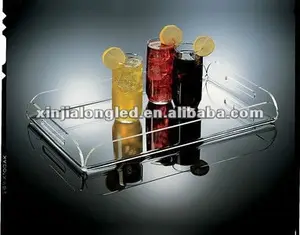 Clear Acrylic Trays Acrylic Restaurant Hotel serving storage trays Large English Butler Tray - With Monogram