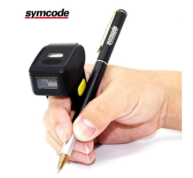 Mini Wireless Barcode Scanner Portable Barcode Ring Scanner Outdoor 2D Qr Reader 380mA Battery MJ-R30