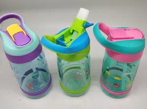 Nuovo prodotto BPA-Free plastica bottiglia di acqua potabile 500ml One-Touch pulsante aperto stile sport impugnatura accessori per bambini