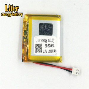 Plug 2.5-2 P 3.7 V 524038 1200 mah lipo battery Rechargeable solar li ion polymer lithium battery with PCM - Product Image 2