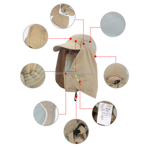 Sombrero de Sol para exteriores con solapa de cuello extraíble y cubierta facial para pesca, senderismo, jardinería, playa, Camping, actividades en bote - Product Image 2