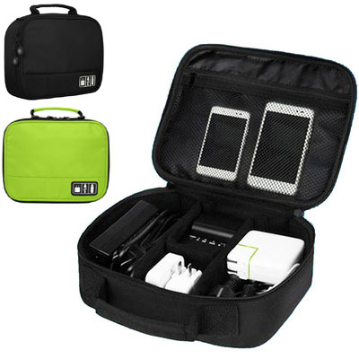 Портативная нейлоновая сумка для цифровых аксессуаров, сумка-тоут с USB-кабелем и зарядным устройством, дорожный органайзер для гаджетов и устройств