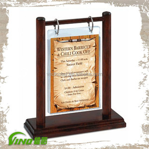 Mạnh mẽ, có thể điều chỉnh, rõ ràng tấm, quán cà phê/bar, bền tiết kiệm không gian, cao-khả năng hiển thị bằng gỗ & Acrylic đơn quét mã hiển thị đứng - Product Image 2