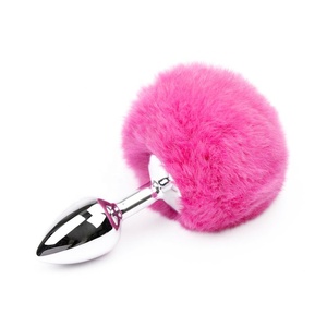 6 colori 3 taglie in acciaio inox <span class=keywords><strong>coda</strong></span> di coniglio anale <span class=keywords><strong>Plug</strong></span> femmina Bondage Bunny Fetish SM <span class=keywords><strong>Plug</strong></span> di testa - Product Image 1