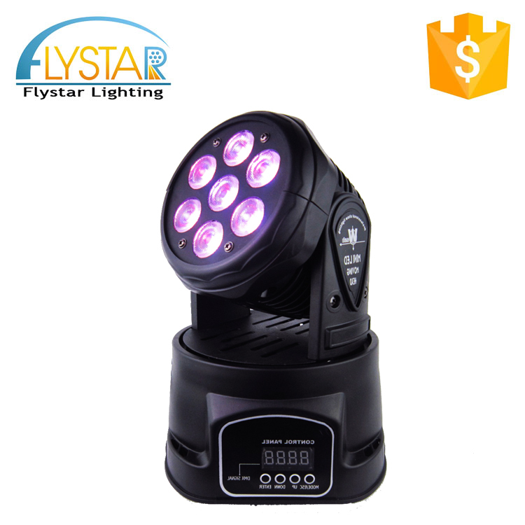 Concert discothèque de mariage utiliser mini tête mobile 7*12 w stage light moving