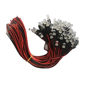 <span class=keywords><strong>Kit</strong></span> de lampe led 12V 5mm, lumière d'avertissement de la route, avec câble de 20cm - Product Image 2