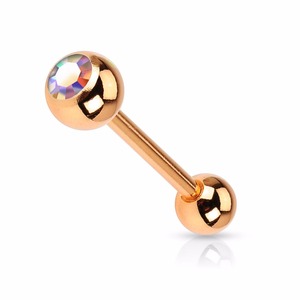 Commercio all'ingrosso acciaio al titanio gemma 316l corpo in acciaio chirurgico <span class=keywords><strong>Piercing</strong></span> gioielli bilanciere lingua - Product Image 4