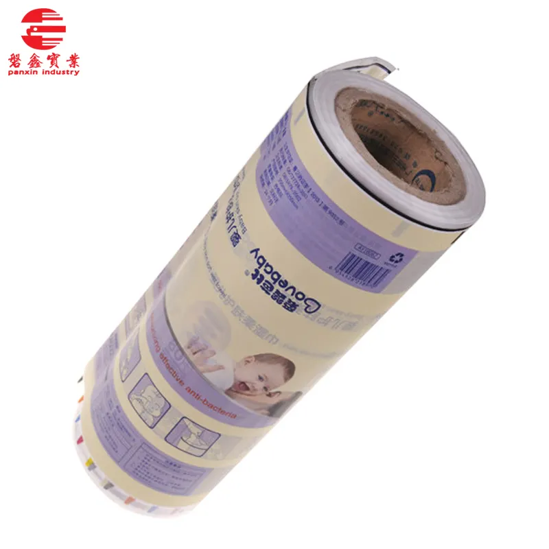 Packaging film for Baby Wipes/Plastic roll film packing for Wet Tissue
