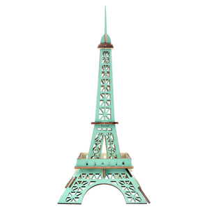 Trực tuyến người bán top-bán câu đố bằng gỗ Montessori trò chơi bán buôn giá rẻ giáo dục 3D Eiffel tháp lắp ráp đồ chơi - Product Image 3