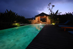 Azulejos de borde pulido Sukabumi Green BSB028 de Grado Superior Uso de pared de piso al aire libre para piscina y exterior - Product Image 2
