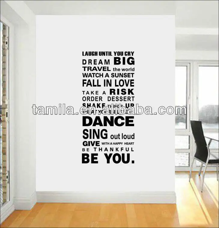 Laugh until you cry Quote Living Room Bedroom Wall Art Decal Sticker