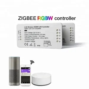 Светодиодный контроллер ZigBee для умного дома Zigbee rgbw, светодиодный контроллер, совместимый с Alexa и philipshue