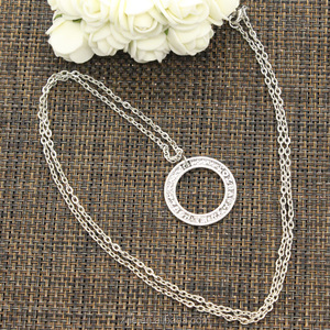 Aleación Collar de plata círculo siempre en <span class=keywords><strong>mi</strong></span> corazón COLLAR COLGANTE collar de joyería de moda - Product Image 4