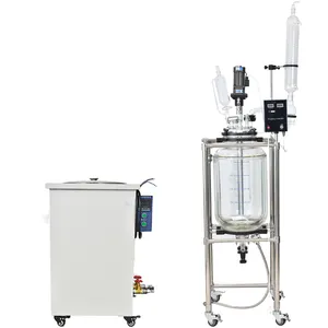 100 Liter 100L Laboratory Chemical Process Reaction Vessels Reactors Glass Jacketed Agitated Stirring Vacuum Mixing Reactor