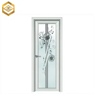 White Casement Hangzhou Bathtub Half Moon Double Swing Glass Door