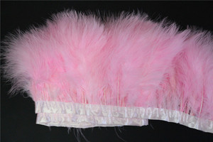 Handmade Pink Feather Turquía Ajuste de la Decoración Vestido De Fiesta - Product Image 1