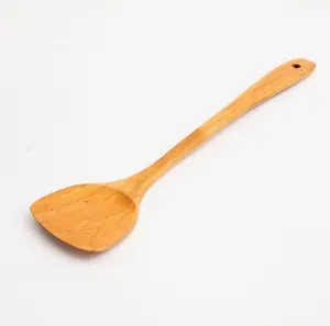 Деревянная лопатка с длинной ручкой по цене производителя, кухонная утварь, дешевая деревянная кухонная ложка