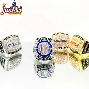 Factory store progetta il tuo logo anello da campionato di baseball realizzato con diamanti personalizzati per le squadre USA come GMSL