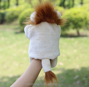 Lion Shape Kids Toy Hand Puppet Hand Glove Puppet Finger <strong>Sack</strong> Hand Dolls Plush Finger Puppet - Product Image 2