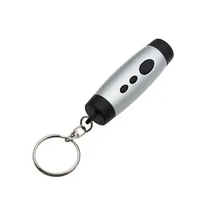 הקרנה הדיגיטלי LED שעון זמן Keyring Keychain מתנות מיני שעון LCD שקוף