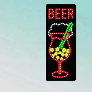 CE RoHS 12 “X24” 丙烯酸闪光开灯霓虹灯led啤酒酒吧标志