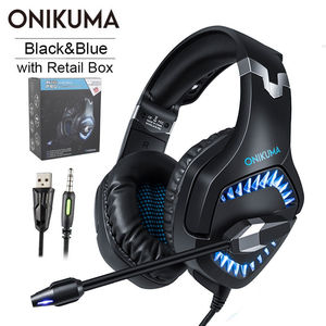 Nuevo <span class=keywords><strong>ONIKUMA</strong></span> K1 <span class=keywords><strong>Pro</strong></span> - Auriculares estéreo para videojuegos con cancelación de ruido, micrófono, luz LED para PS4, Rojo - Product Image 3