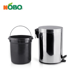 Cubo <span class=keywords><strong>de</strong></span> <span class=keywords><strong>basura</strong></span> <span class=keywords><strong>de</strong></span> Metal con Pedal para reciclaje <span class=keywords><strong>de</strong></span> cocina, cubo <span class=keywords><strong>de</strong></span> <span class=keywords><strong>basura</strong></span> redondo <span class=keywords><strong>de</strong></span> acero inoxidable - Product Image 2