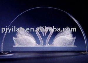de cristal elegante regalo de favores de la boda a favor de cristal grabado a favor del cisne - Product Image 1