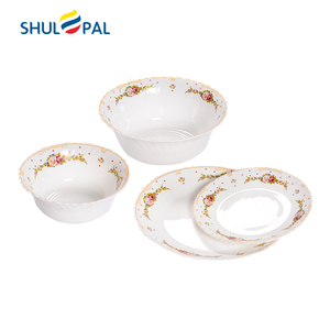 Shulopal all'ingrosso piatti Set stoviglie opalino vetro 19 pz stoviglie in ceramica Set da tavola - Product Image 5