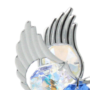 Crystocraft Blue Crystals Love Dove Plated Iron Figurita Favor de la boda - Product Image 2