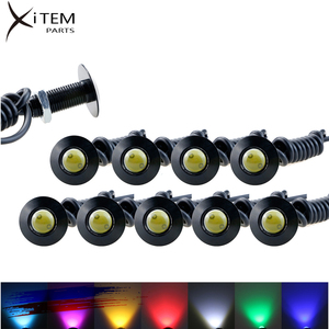 Fonction stroboscopique 23mm LED yeux d'aigle Led feux de jour voiture lampe de stationnement COB