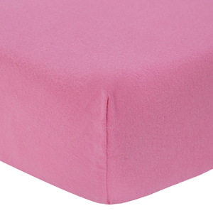 Rosa oscuro 100% <span class=keywords><strong>franela</strong></span> de algodón sábana de <span class=keywords><strong>cuna</strong></span> con goma - Product Image 1