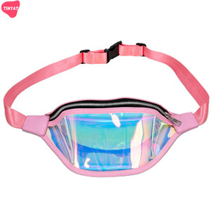 Riñonera holográfica de PVC transparente de diseño, logotipo personalizado - Product Image 2