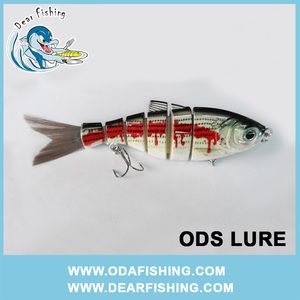 Populares realistas fibra cola articulado pesca señuelo al por mayor acción en vivo cebo señuelo - Product Image 1