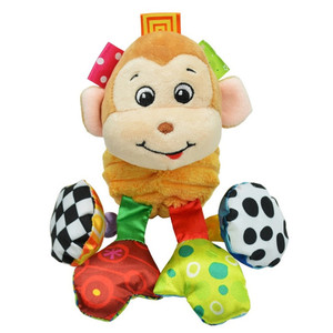 Jouet hochet sonore pour bébé, éléphant en peluche doux, jouet à suspendre au lit, anneau de dentition animal, jouet éducatif précoce pour nourrisson - Product Image 4
