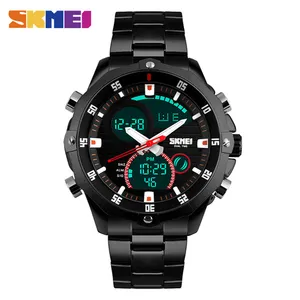 Modemarke SKMEI 1146 Full Steel Modeuhr Wasserdichte Mode Digital Analog Date LED Herren Multifunktions-Sport uhren