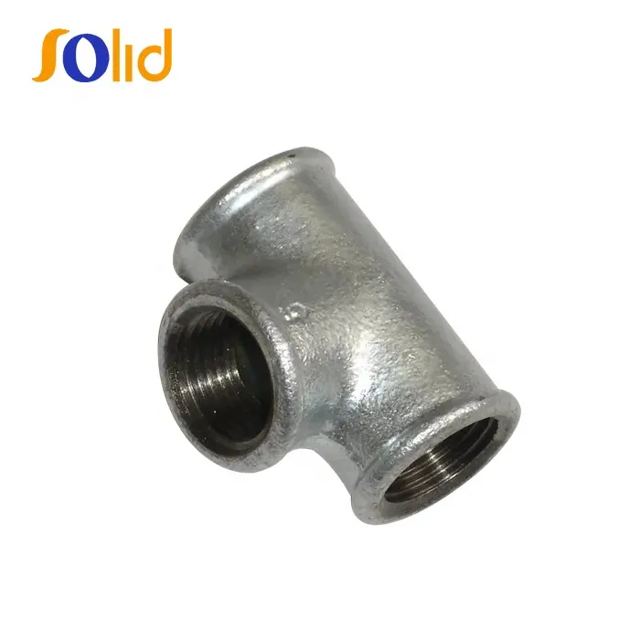 ASTM a-197 130 Galvanized Malleable Pipe Fitting Female Threaded Equal Tees