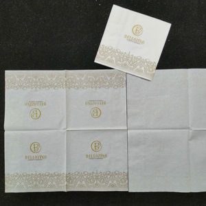 <strong>Beautiful</strong> 1/4 Fold White Color With Full Color Printing <strong>Cocktail</strong> <strong>Napkin</strong>