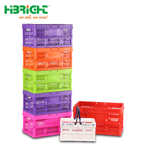 Foldable Awesome Stackable Berry Container Portable Mesh Logistic Box Vegetable <strong>Fruit</strong> Turnover Plastic <strong>Crate</strong> - Product Image 1