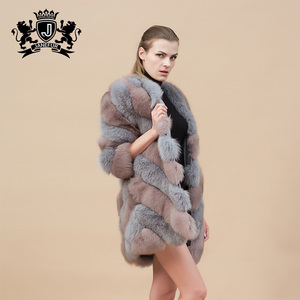 Invierno ropa de lujo real de la vendimia de las mujeres abrigo de piel de zorro - Product Image 5
