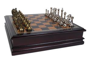 <strong>Wooden</strong> <strong>Chess</strong> <strong>Set</strong> with Metal Pieces <strong>Chess</strong> Games - Product Image 2