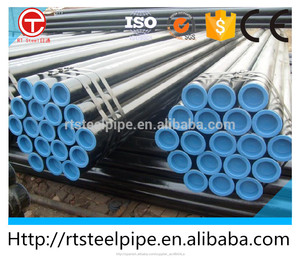Tubo de acero de carbono a negro pintado Biselado/Plano extremos Tapa de plástico a ambos lados API - Product Image 3