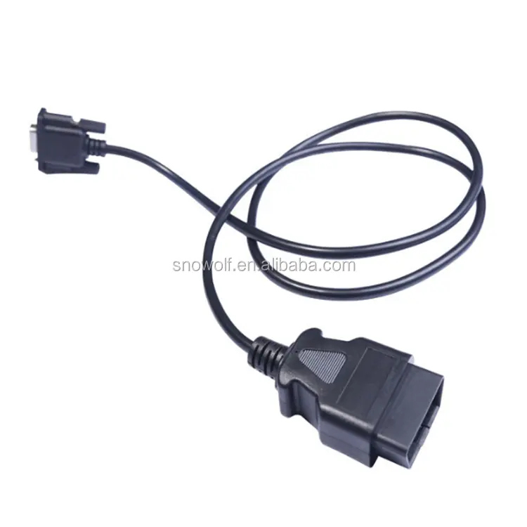 Câble pour Diagnostic de véhicule série RS232 OBD2, accessoire pour scanner un véhicule, VAG 16PIN à DB 9 broches