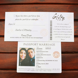 2025 plus récent design de passeport personnalisé embarquement invitations de mariage cartes de sortie pour les invités - Product Image 4