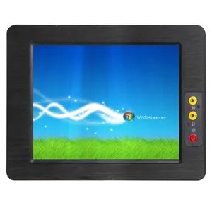 Tableta PC Industrial con pantalla táctil de 12,1 pulgadas, Win XP, Windows 7, Mini, pc todo en uno, 2 x LAN, 6 X COM, Panel pc