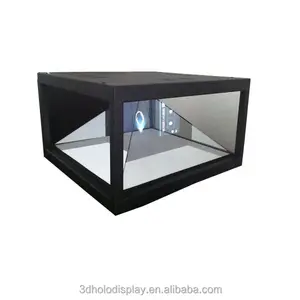 4 sisi layar hologram 19 " , 3d hologram showcase , iklan hologram mewah showcase , piramida holo showcase dalam stok 